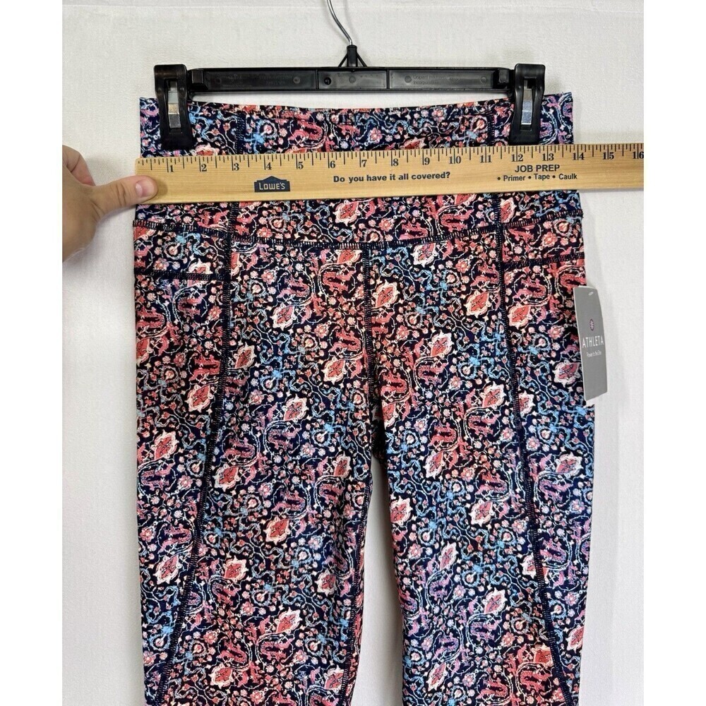 Athleta High Rise Chaturanga Tapestry Leggings Womens Small Paisley Crop NEW - Picture 7 of 10
